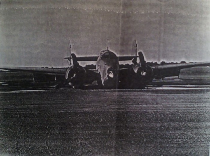 03. Errol Rosenberg's Ventura PV-1 6406L of 23 Sqn SAAF at St Albans after a brake fault on the night of 22 June 1944 caused the undercarriage to collapse.